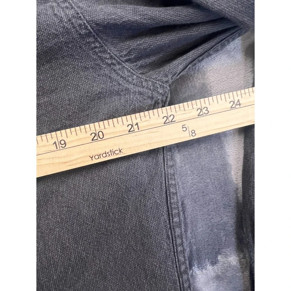 Levis Shirt Mens Extra Large Gray Cotton Logo Back Box Shirttail Hem Button Down